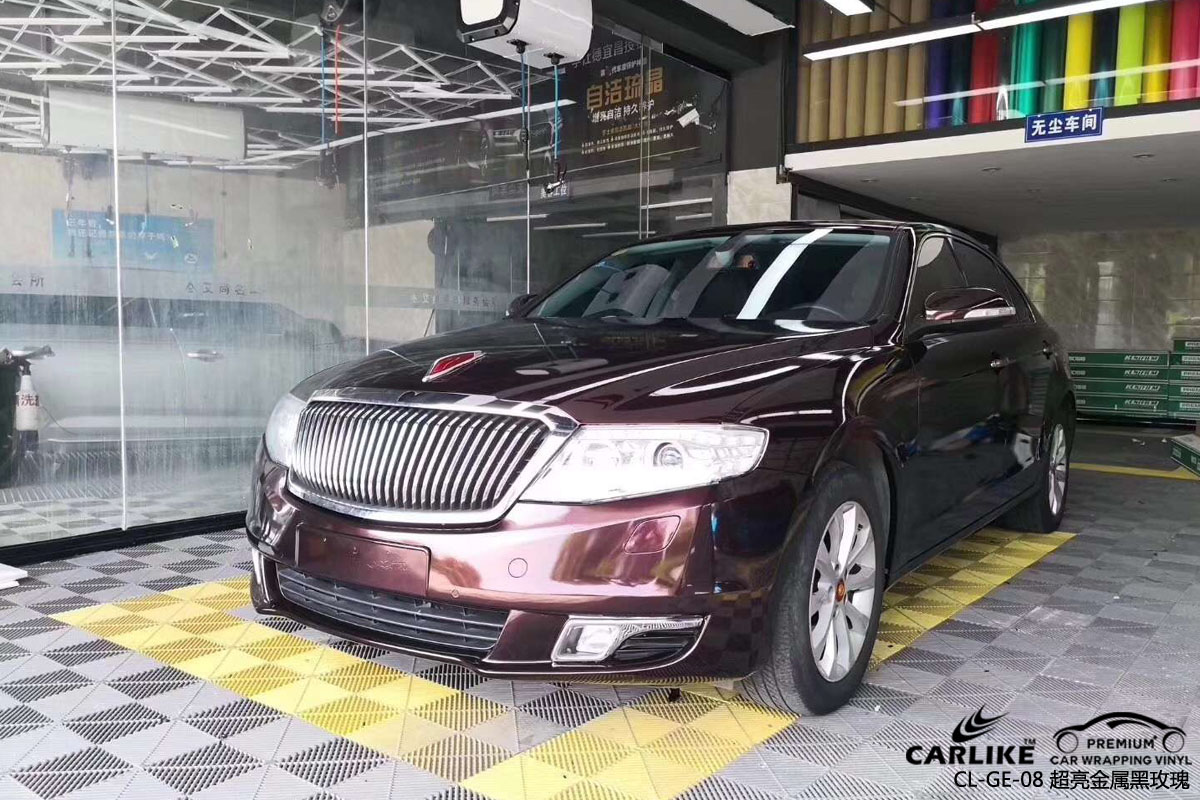 CARLIKE卡莱克™CL-GE-08红旗超亮金属黑玫瑰全车身改色膜