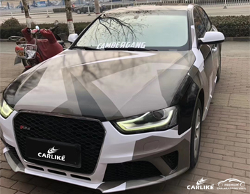 CARLIKE卡莱克™CL-CA奥迪黑白灰迷彩喷绘涂鸦汽车改色膜