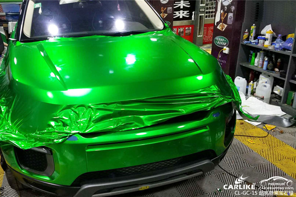 CARLIKE卡莱克™CL-GC-15路虎超亮糖果宝石绿全车改色膜