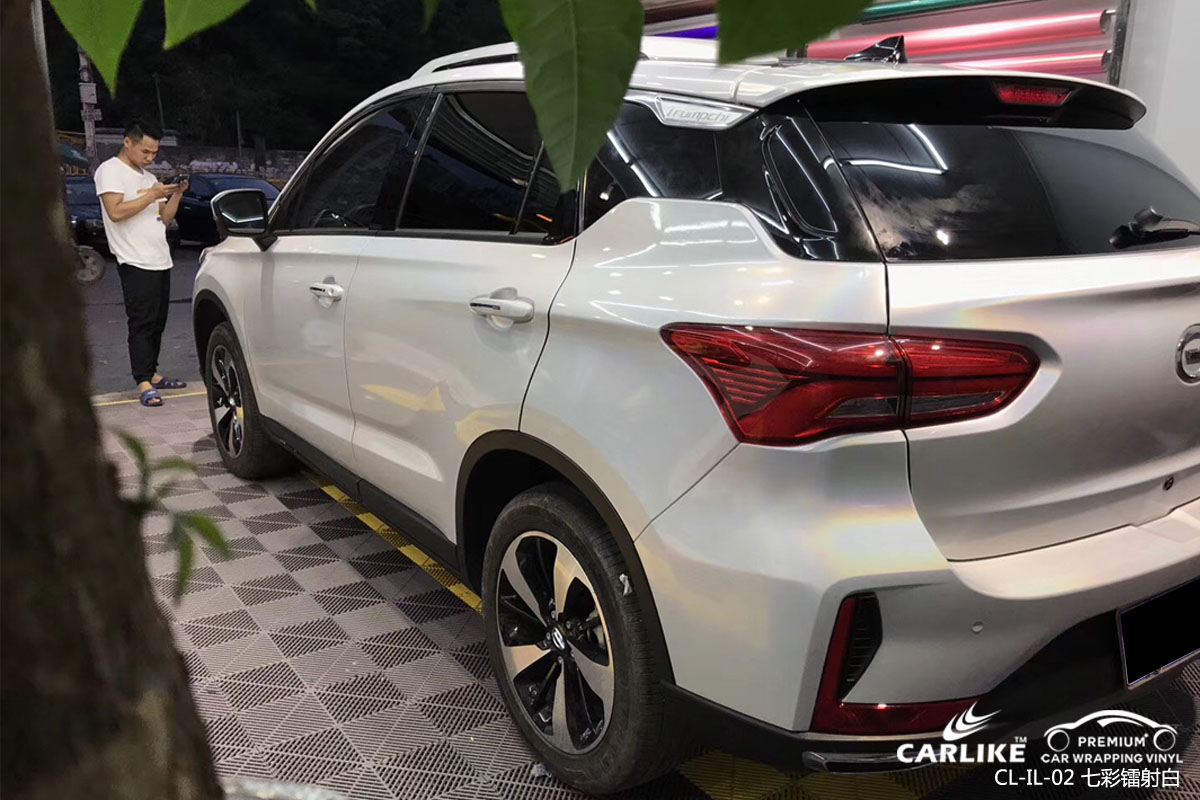 CARLIKE卡莱克™CL-IL-02广汽传祺七彩镭射白汽车改色膜