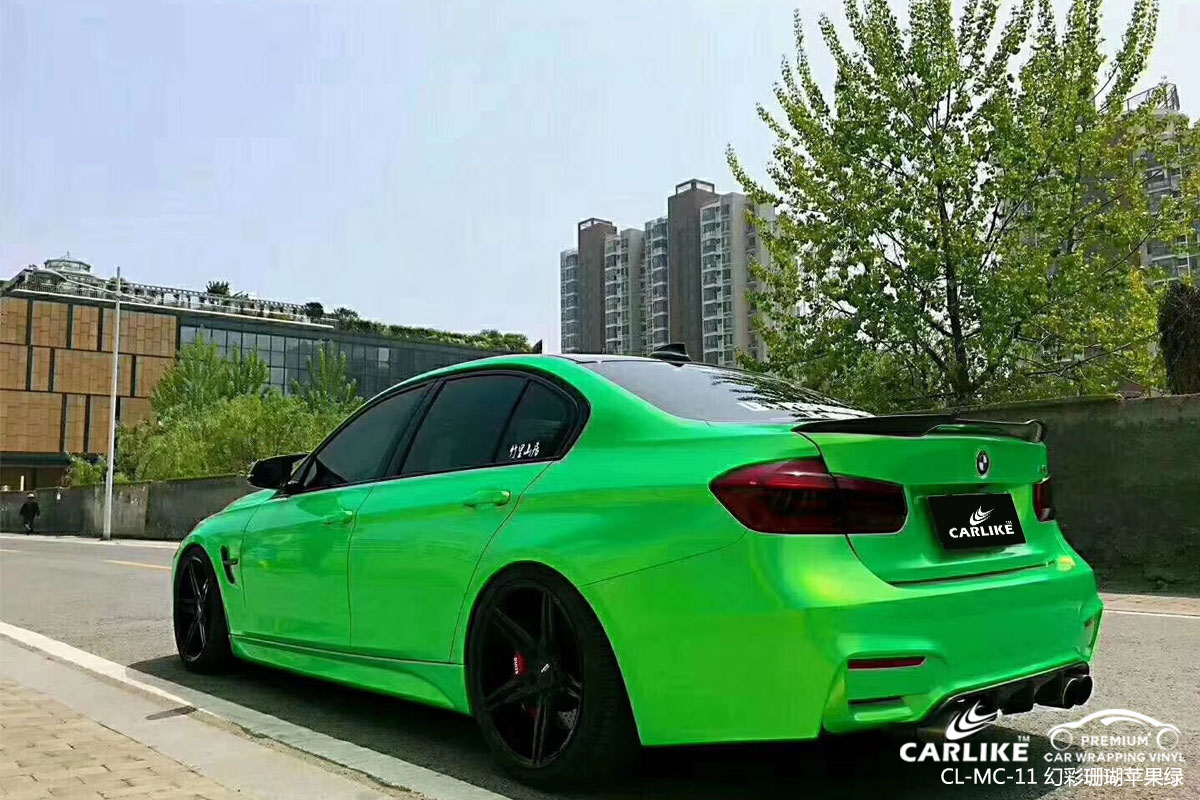 CARLIKE卡莱克™CL-MC-11宝马幻彩珊瑚苹果绿车身改色膜