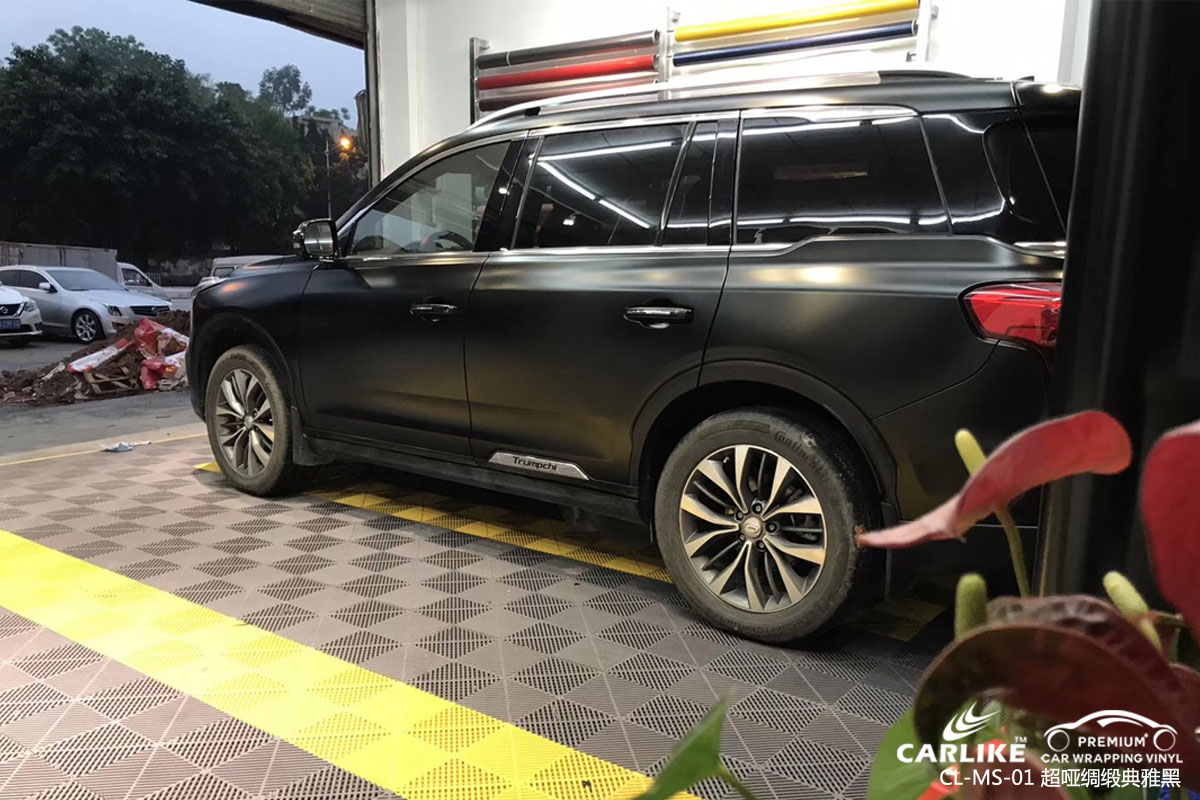 CARLIKE卡莱克™CL-MS-01广汽传祺超哑绸缎典雅黑车身改色膜