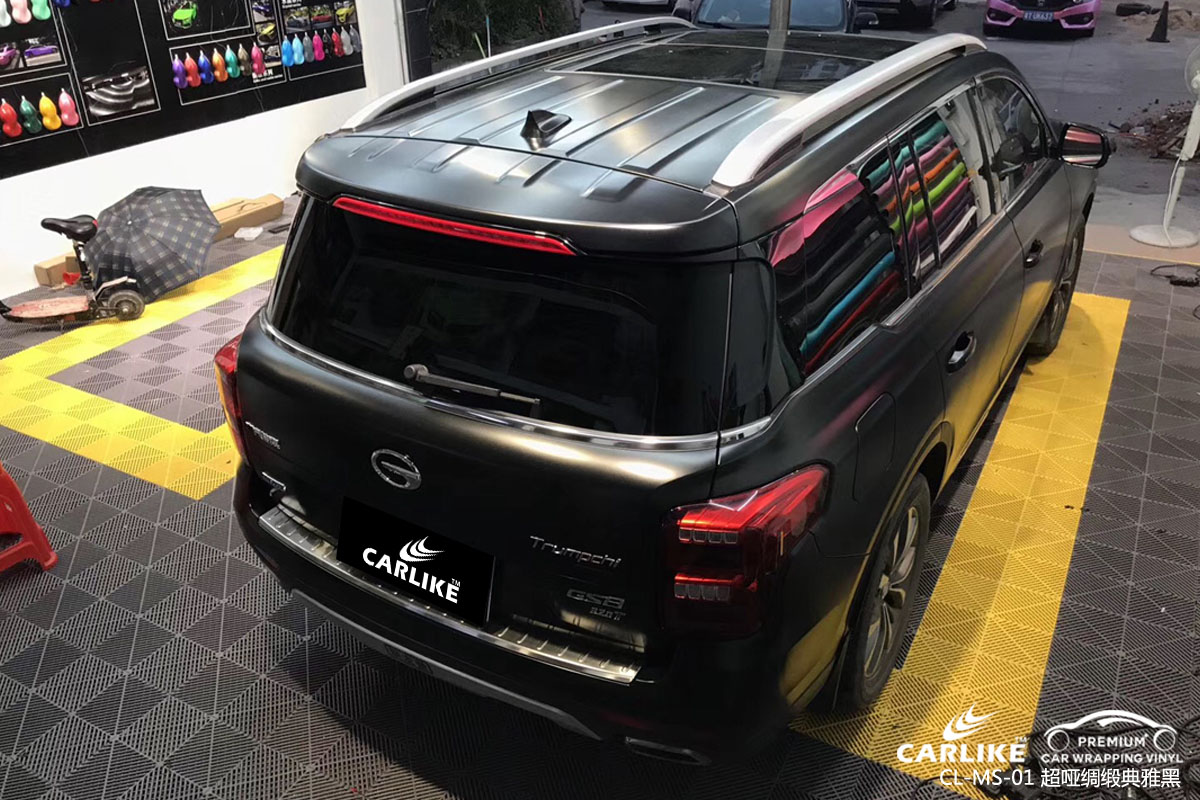 CARLIKE卡莱克™CL-MS-01广汽传祺超哑绸缎典雅黑车身改色膜