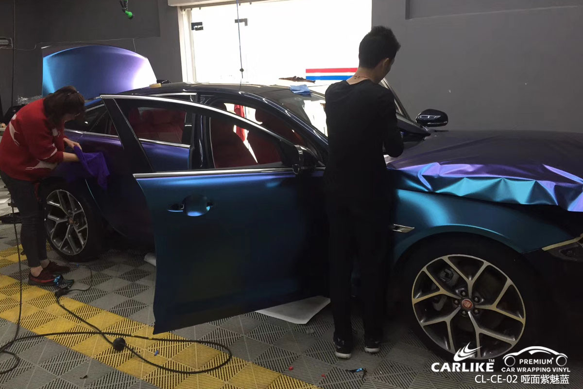 CARLIKE卡莱克™CL-CE-02捷豹哑面紫魅蓝全车身改色膜