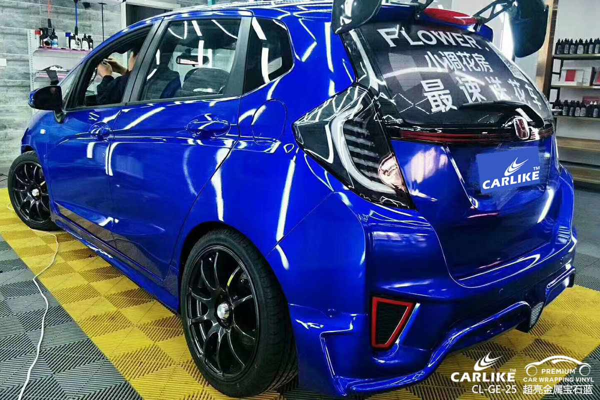 CARLIKE卡莱克™CL-GE-25本田超亮金属宝石蓝汽车改色膜