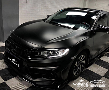 CARLIKE卡莱克™CL-MS-01本田超哑绸缎典雅黑沈阳车身改色贴膜