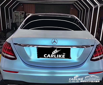 CARLIKE卡莱克™CL-DC-05奔驰哑光钻石灰魅蓝车身改色膜舟山贴膜施工案例