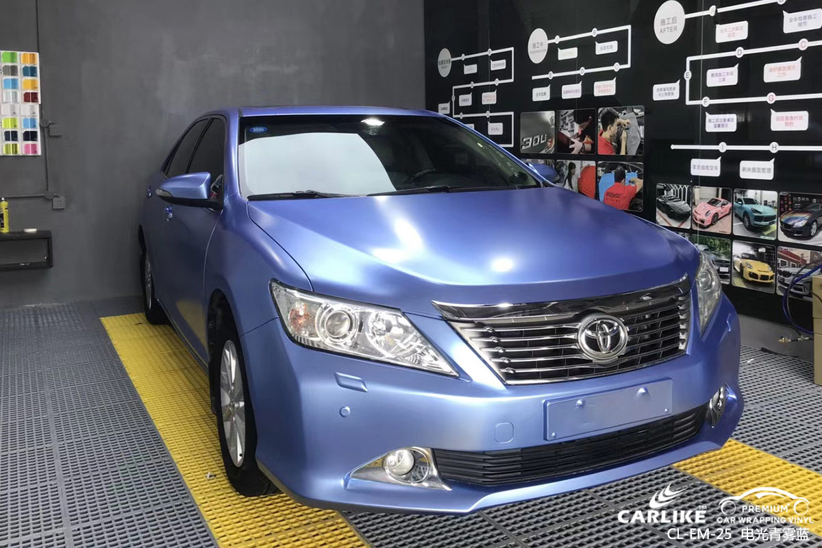 CARLIKE卡莱克™CL-EM-25丰田金属电光青雾蓝车身改色膜