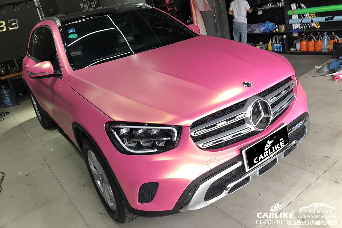 CARLIKE卡莱克™CL-DC-10奔驰哑光钻石金砂粉车身改色膜北京贴膜案例图