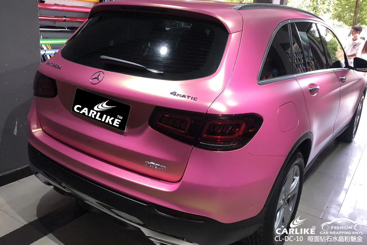 CARLIKE卡莱克™CL-DC-10奔驰哑光钻石金砂粉车身改色膜北京贴膜案例图