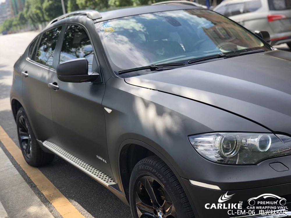 CARLIKE卡莱克™CL-EM-06宝马金属电光钛空灰汽车改色膜蚌埠贴膜案例图