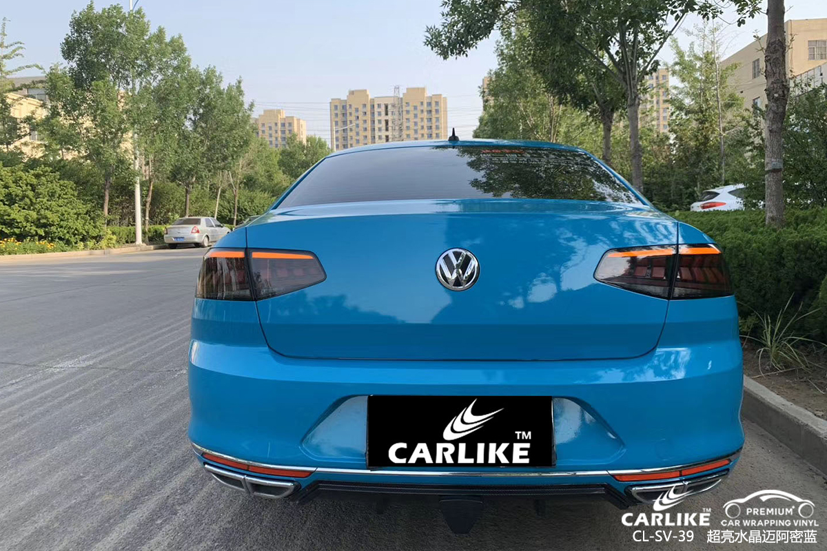 CARLIKE卡莱克™CL-SV-39大众超亮水晶迈阿密蓝汽车改色膜长沙贴膜案例图