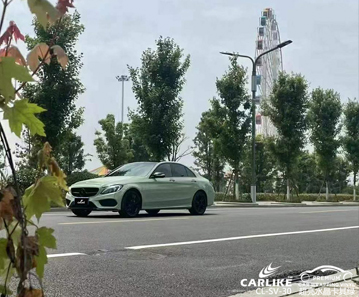 CARLIKE卡莱克™CL-SV-30奔驰超亮水晶卡其绿全车贴膜施工