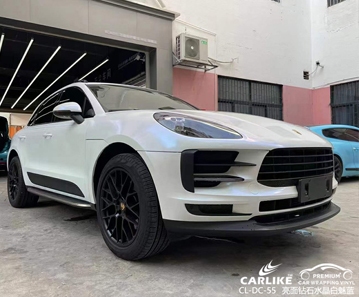 CARLIKE卡莱克™CL-DC-55保时捷亮面钻石水晶白魅蓝车身贴膜